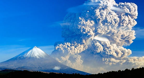 Eruptions of Bezymianny volcano.
