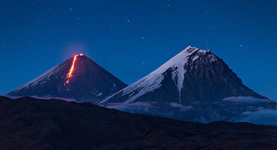 Eruptions of Klyuchevskaya Sopka volcano.