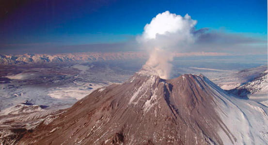 Bezymianny volcano.