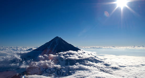 Height of volcanoes.