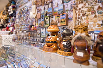 souvenirs with the history of the region