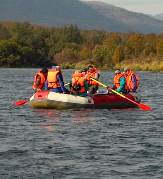 rafting on the Bystraya River in Kamchatka