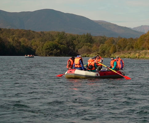 rafting on the Bystraya River in Kamchatka