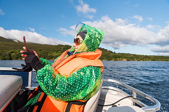 boat tour on Lake Kuril