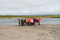 group photo at the crossing