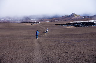 road on the ascent of Plosky Tolbachik