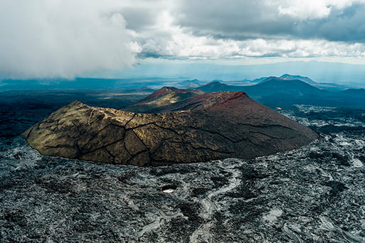 cone at the foot of Tolbachik volcano
