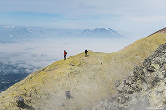 The crater of Avachinsky Volcano