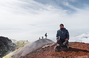 Tourists at the summit