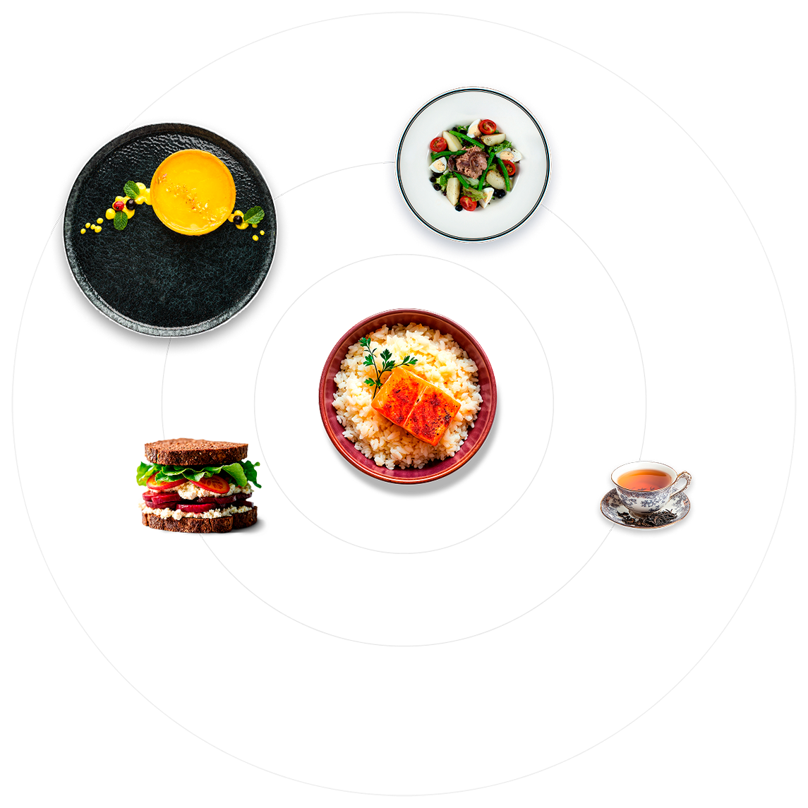 meals in the yoga tour.