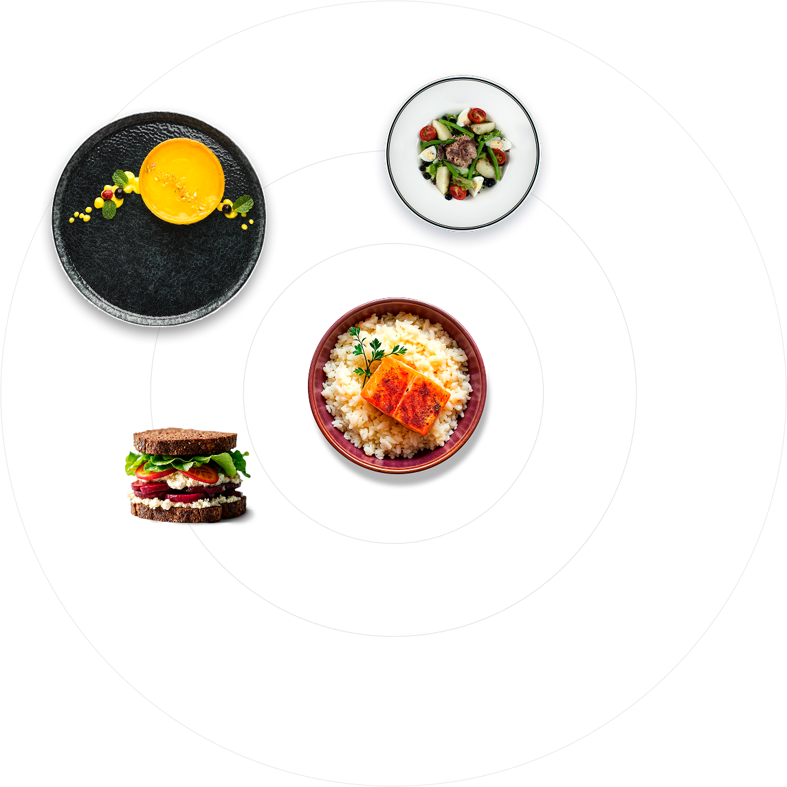 meals in the yoga tour.