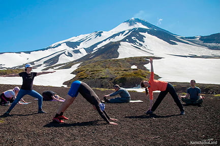 Warm-up at the foot of Avacha Volcano